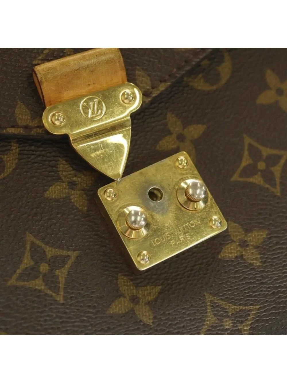 Louis Vuitton Monogram Pochette Metis MM Leather 2-Way Shoulder Bag Brown